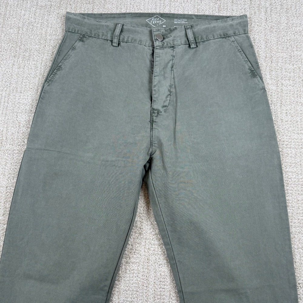 NWOT Alex Crane Mens 30x33 Green Organic Cotton Ripstop Pac Pants